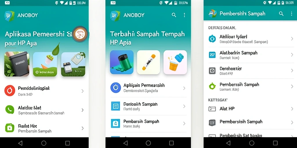 Tampilan antarmuka ANOBOY saat melakukan pembersihan sampah.