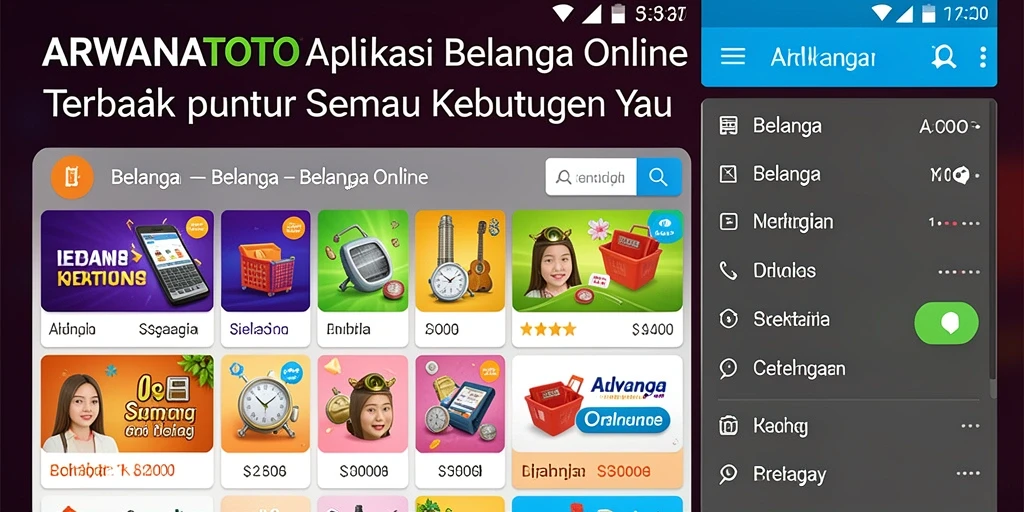 Antarmuka utama ARWANATOTO yang memudahkan navigasi Belanja Online.