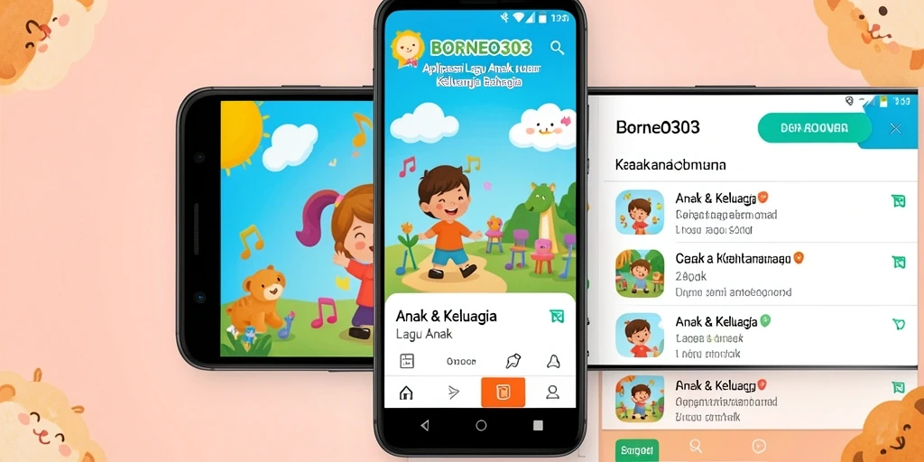 Screenshot aplikasi BORNEO303 menampilkan antarmuka yang menyenangkan untuk anak-anak.