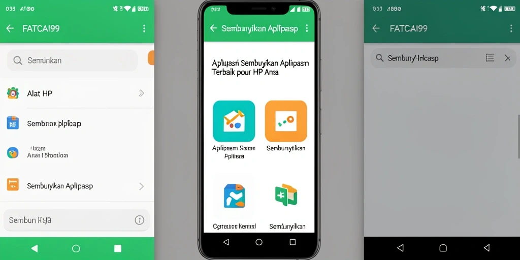 Tampilan antarmuka FATCAI99 yang sederhana dan efektif untuk sembunyikan aplikasi.
